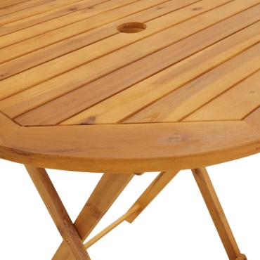 vidaXL Σετ Επίπλων Bistro 3 τεμ. Μπεζ Ρατάν/Μασίφ Ξύλο 38x32,5cm