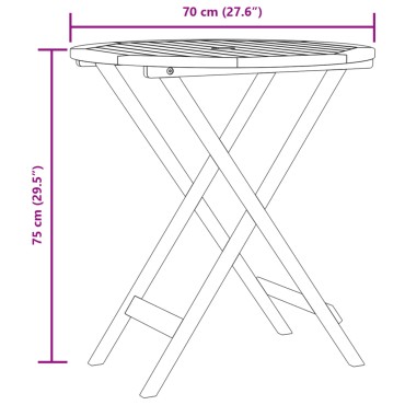 vidaXL Σετ Επίπλων Bistro 3 τεμ. Μπεζ Ρατάν/Μασίφ Ξύλο 38x32,5cm