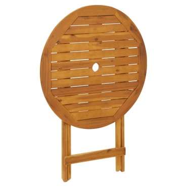 vidaXL Σετ Επίπλων Bistro 3 τεμ. Μπεζ Ρατάν/Μασίφ Ξύλο 38x32,5cm