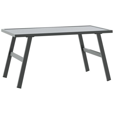 vidaXL Τραπέζι Σαλονιού Κήπου Μαύρο 90x45x35cm Ατσάλι Ηλεκτ. Βαφή 1 τεμ.