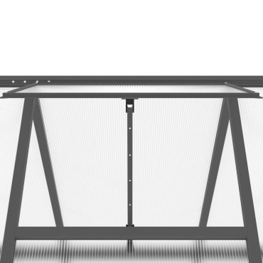 vidaXL Θερμοκήπιο με Πλαίσιο Βάσης Ανθρακί 224x169x202 εκ. Αλουμινίου
