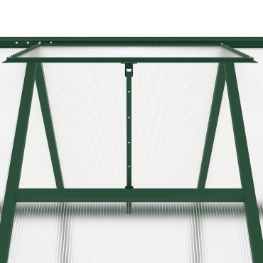 vidaXL Θερμοκήπιο με Πλαίσιο Βάσης Πράσινο 334x169x195 εκ. Αλουμινίου