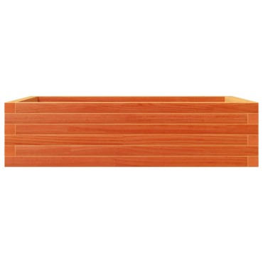 vidaXL Ζαρντινιέρα Καφέ Κεριού 90x60x23 εκ. από Μασίφ Ξύλο Πεύκου