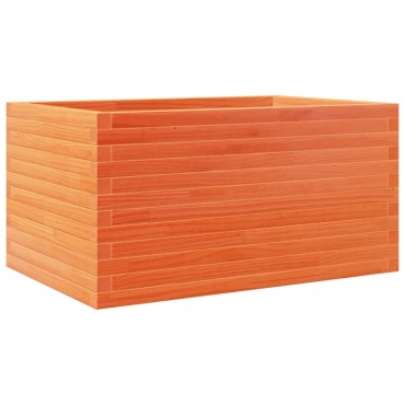 vidaXL Ζαρντινιέρα Καφέ Κεριού 90x60x45,5 εκ. από Μασίφ Ξύλο Πεύκου