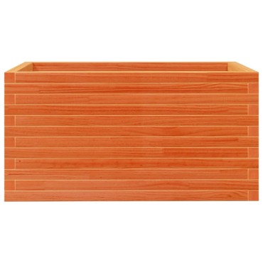 vidaXL Ζαρντινιέρα Καφέ Κεριού 90x60x45,5 εκ. από Μασίφ Ξύλο Πεύκου