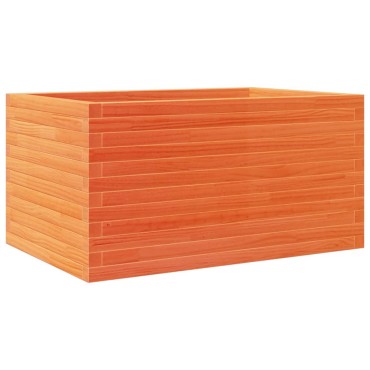vidaXL Ζαρντινιέρα Καφέ Κεριού 90x60x45,5 εκ. από Μασίφ Ξύλο Πεύκου