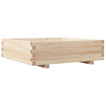 vidaXL Ζαρντινιέρα Κήπου 90x90x26,5 εκ από Μασίφ Ξύλο Πεύκου