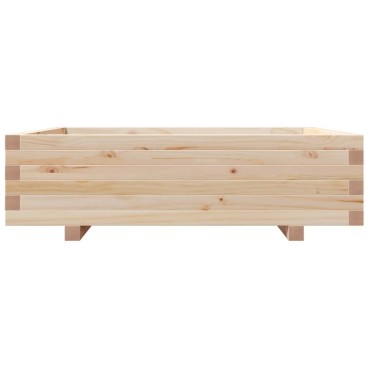 vidaXL Ζαρντινιέρα Κήπου 90x90x26,5 εκ από Μασίφ Ξύλο Πεύκου