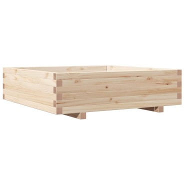 vidaXL Ζαρντινιέρα Κήπου 90x90x26,5 εκ από Μασίφ Ξύλο Πεύκου