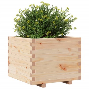 vidaXL Ζαρντινιέρα Κήπου 60x60x49,5 εκ από Μασίφ Ξύλο Πεύκου