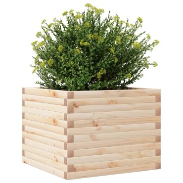 vidaXL Ζαρντινιέρα Κήπου 60x60x45,5 εκ από Μασίφ Ξύλο Πεύκου