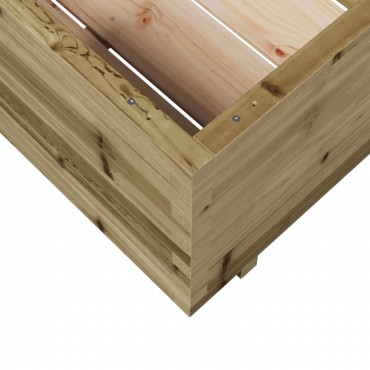 vidaXL Ζαρντινιέρα Κήπου 70x70x49,5 εκ. από Εμποτισμένο Ξύλο Πεύκου