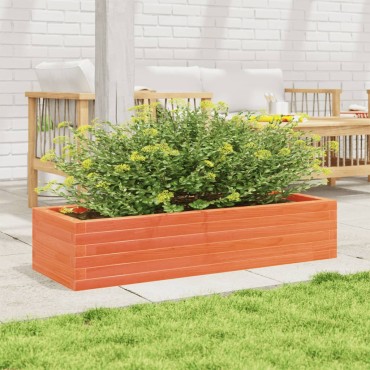 vidaXL Ζαρντινιέρα Καφέ Κεριού 110x40x23 εκ. από Μασίφ Ξύλο Πεύκου