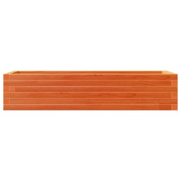vidaXL Ζαρντινιέρα Καφέ Κεριού 110x40x23 εκ. από Μασίφ Ξύλο Πεύκου