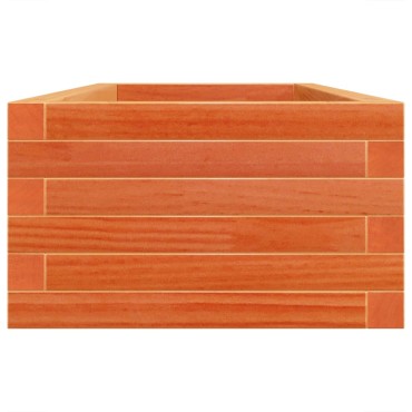 vidaXL Ζαρντινιέρα Καφέ Κεριού 110x40x23 εκ. από Μασίφ Ξύλο Πεύκου