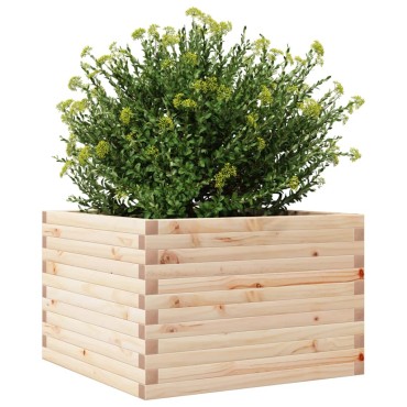 vidaXL Ζαρντινιέρα Κήπου 70x70x45,5 εκ από Μασίφ Ξύλο Πεύκου