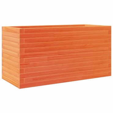 vidaXL Ζαρντινιέρα Καφέ Κεριού 90x40x45,5 εκ. από Μασίφ Ξύλο Πεύκου