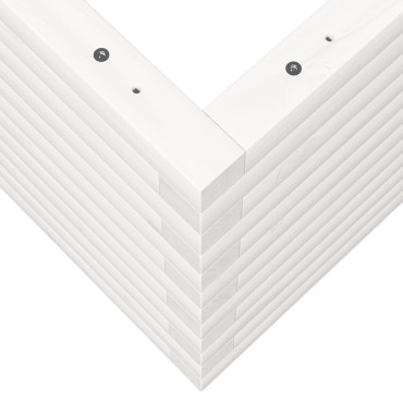 vidaXL Ζαρντινιέρα Κήπου Λευκή 90x60x45,5 εκ. από Μασίφ Ξύλο Πεύκου