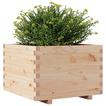 vidaXL Ζαρντινιέρα Κήπου 70x70x49,5 εκ από Μασίφ Ξύλο Πεύκου