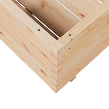 vidaXL Ζαρντινιέρα Κήπου 70x70x49,5 εκ από Μασίφ Ξύλο Πεύκου