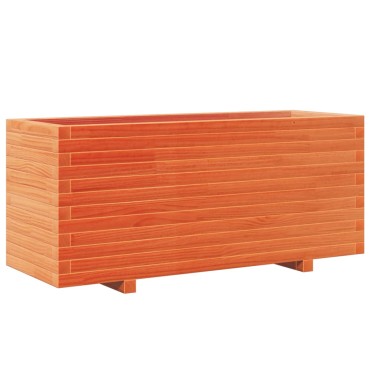 vidaXL Ζαρντινιέρα Καφέ Κεριού 110x40x49,5 εκ. από Μασίφ Ξύλο Πεύκου