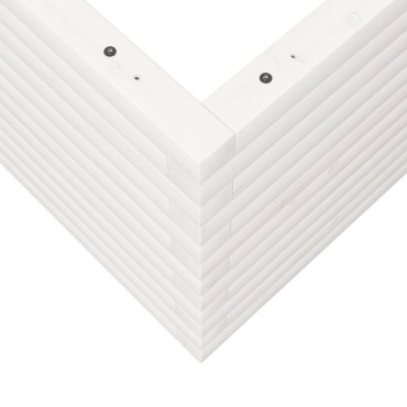 vidaXL Ζαρντινιέρα Λευκή. 50x50x45,5 εκ από Μασίφ Ξύλο Πεύκου