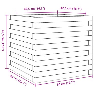 vidaXL Ζαρντινιέρα Κήπου 50x50x45,5 εκ. από Μασίφ Ξύλο Ψευδοτσούγκας