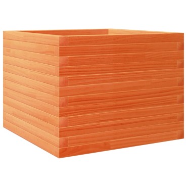vidaXL Ζαρντινιέρα Καφέ Κεριού 60x60x45,5 εκ. από Μασίφ Ξύλο Πεύκου