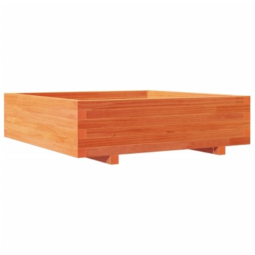 vidaXL Ζαρντινιέρα Καφέ Κεριού 90x90x26,5 εκ. από Μασίφ Ξύλο Πεύκου
