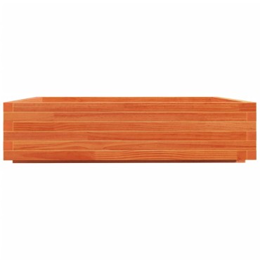 vidaXL Ζαρντινιέρα Καφέ Κεριού 100x100x26,5 εκ. από Μασίφ Ξύλο Πεύκου