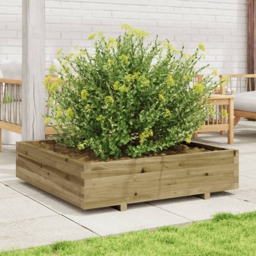 vidaXL Ζαρντινιέρα Κήπου 100x100x26,5 εκ. από Εμποτισμένο Ξύλο Πεύκου