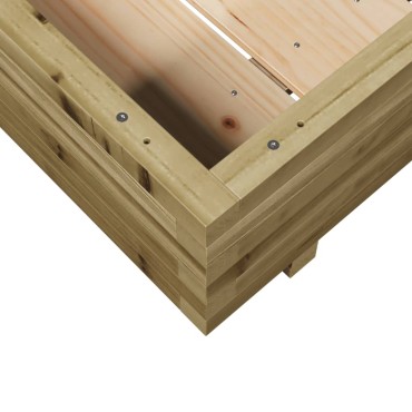 vidaXL Ζαρντινιέρα Κήπου 100x100x26,5 εκ. από Εμποτισμένο Ξύλο Πεύκου