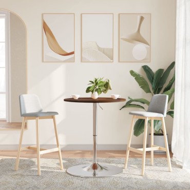 vidaXL Τραπέζι Μπαρ Σκούρο Καφέ 60x89,5cm από Μασίφ Ξύλο Δρυός 1 τεμ.