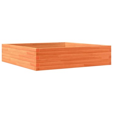 vidaXL Ζαρντινιέρα Καφέ Κεριού 100x100x23 εκ. από Μασίφ Ξύλο Πεύκου