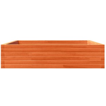 vidaXL Ζαρντινιέρα Καφέ Κεριού 100x100x23 εκ. από Μασίφ Ξύλο Πεύκου