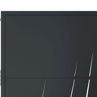 vidaXL Πύλη Κήπου με Σχέδιο Γρασίδι Ανθρακί 105 x 205 εκ. Ατσάλινη