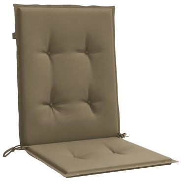 vidaXL Μαξιλάρια Καρέκλας με Πλάτη 2 τεμ. Taupe 100x50x4cm Ύφασμα
