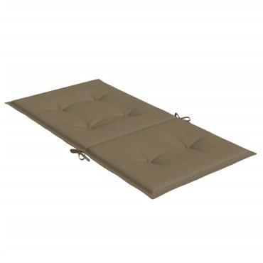 vidaXL Μαξιλάρια Καρέκλας με Πλάτη 2 τεμ. Taupe 100x50x4cm Ύφασμα