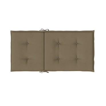 vidaXL Μαξιλάρια Καρέκλας με Πλάτη 2 τεμ. Taupe 100x50x4cm Ύφασμα