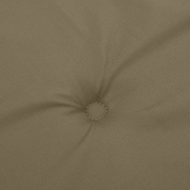 vidaXL Μαξιλάρια Καρέκλας με Πλάτη 2 τεμ. Taupe 100x50x4cm Ύφασμα
