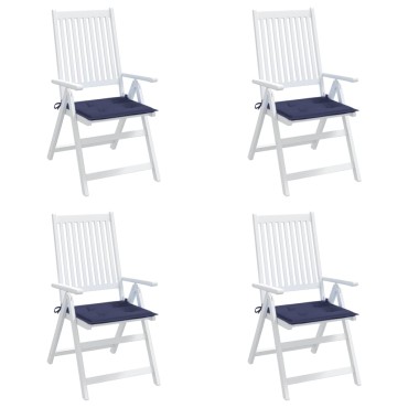 vidaXL Μαξιλάρια Παλέτας 4 τεμ. Ναυτικό Μπλε 50x50x4cm Ύφασμα Oxford