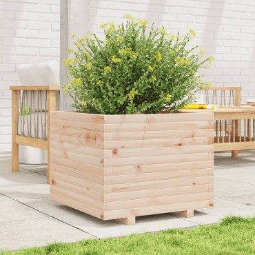 vidaXL Ζαρντινιέρα Κήπου 60x60x49,5 εκ από Μασίφ Ξύλο Πεύκου