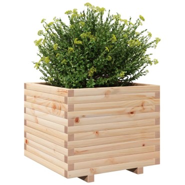 vidaXL Ζαρντινιέρα Κήπου 60x60x49,5 εκ από Μασίφ Ξύλο Πεύκου