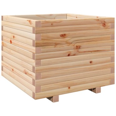 vidaXL Ζαρντινιέρα Κήπου 60x60x49,5 εκ από Μασίφ Ξύλο Πεύκου