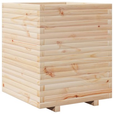 vidaXL Ζαρντινιέρα Κήπου 60x60x72 εκ από Μασίφ Ξύλο Πεύκου