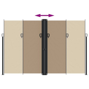 vidaXL Σκίαστρο Πλαϊνό Συρόμενο Taupe 220x1200 εκ.