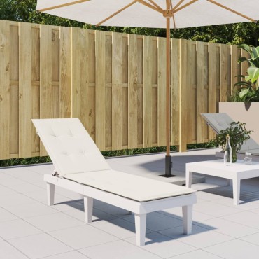 vidaXL Μαξιλάρι Σεζλόνγκ Κρεμ (75+105)x50x4cm Υφασμάτινη