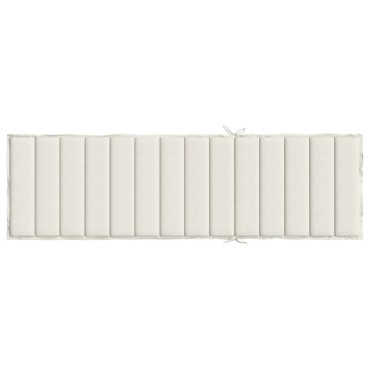 vidaXL Μαξιλάρι Ξαπλώστρας Κρεμ Μελανζέ 200x60x4cm Ύφασμα