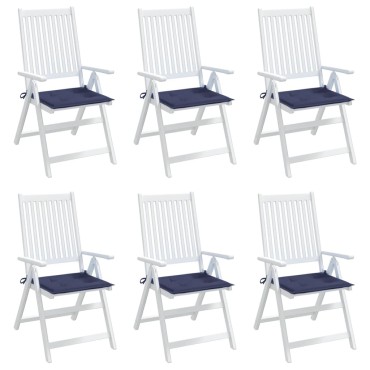 vidaXL Μαξιλάρια Παλέτας 6 τεμ. Ναυτικό Μπλε 40x40x4cm Ύφασμα Oxford