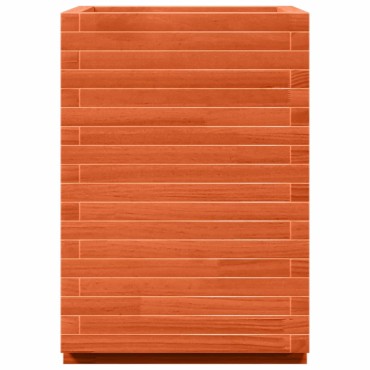 vidaXL Ζαρντινιέρα Καφέ Κεριού 50x50x72 εκ. από Μασίφ Ξύλο Πεύκου